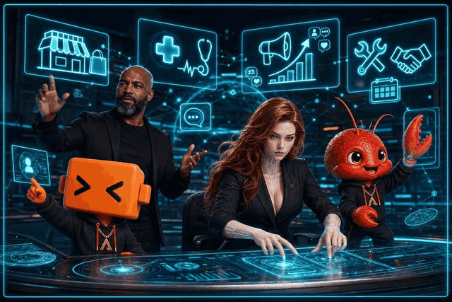 Agente Claw trabalhando: atende, vende, cria e opera o seu negócio o tempo todo.